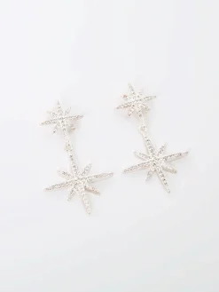 Star Crystal Drop Earrings