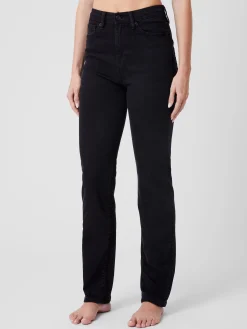 Stretch Denim Cigarette Fit High Waisted Jeans 34 Inch