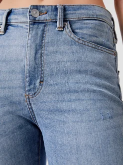 Stretch Denim Cigarette Fit Ankle Length Jeans 28 Inch