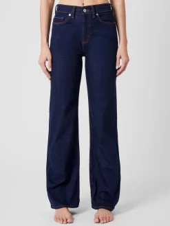 Stretch Denim Wide Flare Full Length Jeans 34 Inch
