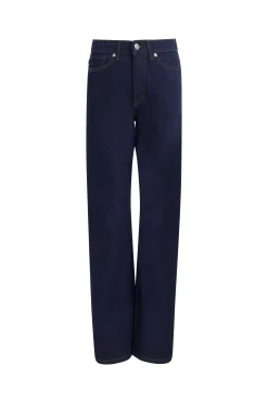 Stretch Denim Wide Flare Full Length Jeans 34 Inch