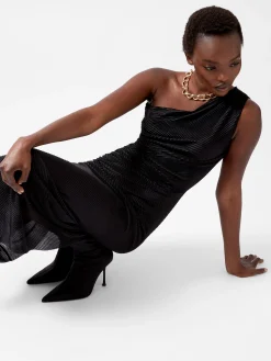 Talitha Plisse One Shoulder Maxi Dress