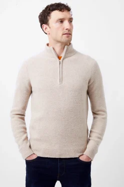 Textured Half Zip Jumper