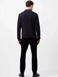 Two Tone Cable Knit Jumper