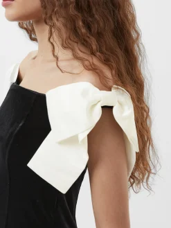 Velvet Carey Satin Bow Mini Dress