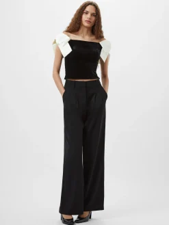 Velvet Carey Satin Bow Top