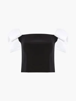 Velvet Carey Satin Bow Top
