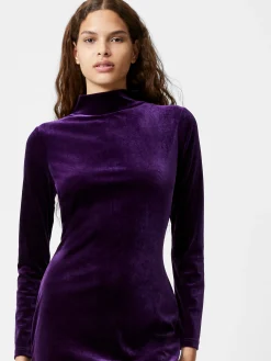 Velvet Turtleneck Dress