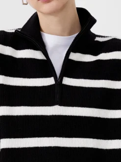 Vhari Recycled Stripe Half Zip Jumper