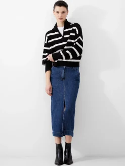 Vhari Recycled Stripe Half Zip Jumper