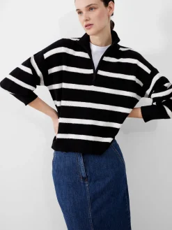 Vhari Recycled Stripe Half Zip Jumper