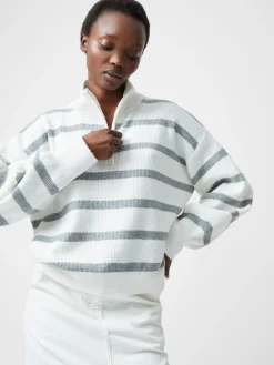Vhari Recycled Stripe Half Zip Jumper