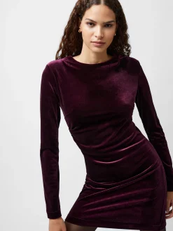 Viola Velvet Long Sleeve Bodycon Mini Dress