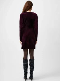 Viola Velvet Long Sleeve Bodycon Mini Dress