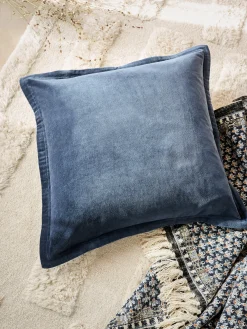 Washed Velvet Navy Cushion