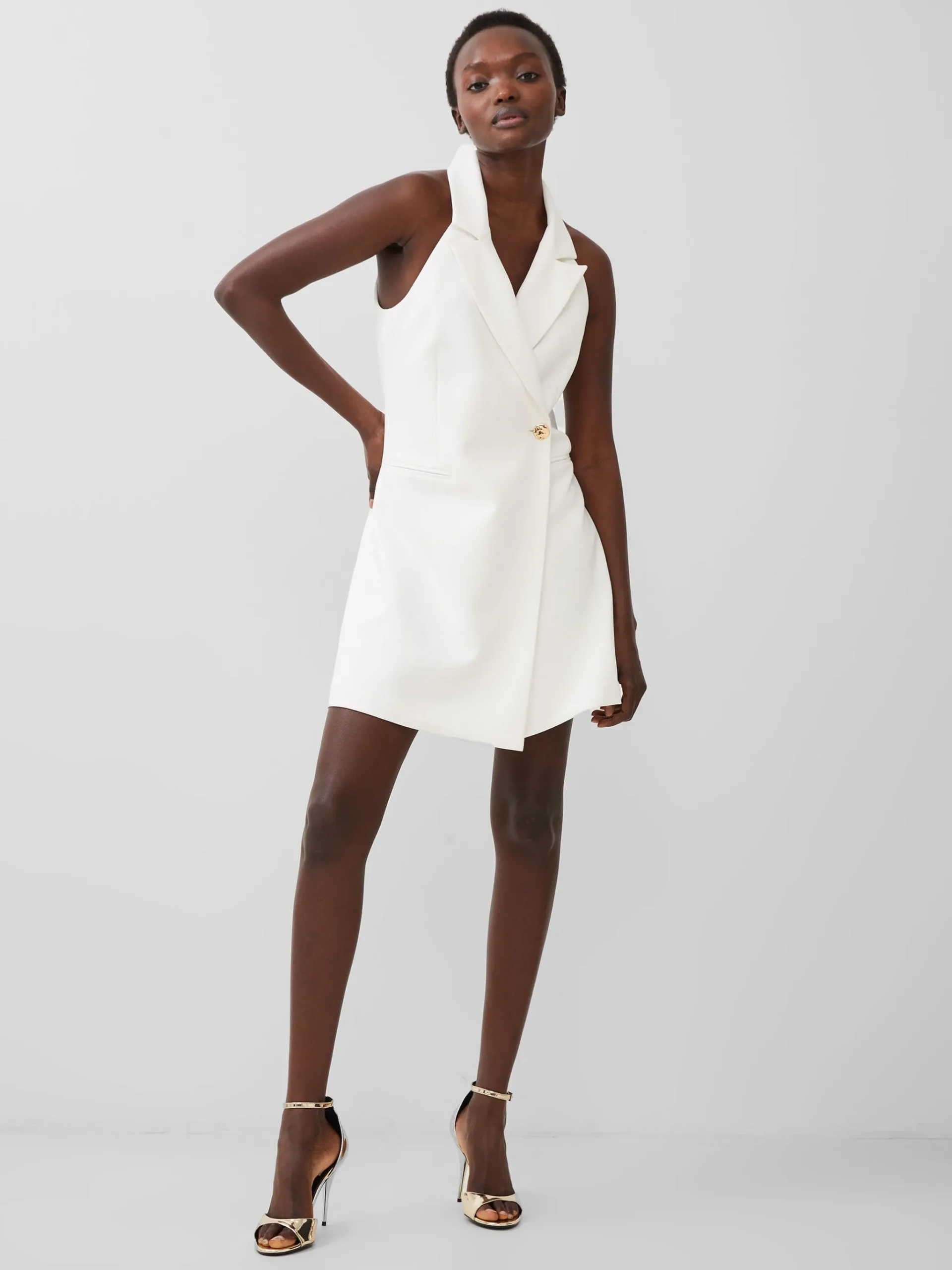 Whisper Halter Blazer Mini Dress