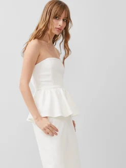Whisper Strapless Peplum Top