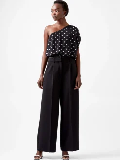 Xia Ponte Chiffon One Shoulder Bodysuit