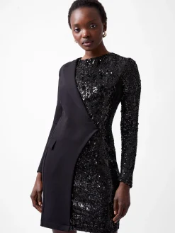 Xia Ponte Sequin Jersey Blazer Mini Dress