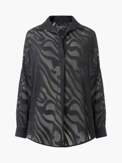 Zebra Devore Popover Shirt