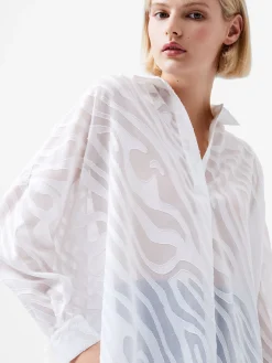 Zebra Devore Popover Shirt